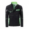 Workwear Softshell Padded Jacket - COLOR - Kurtka softshellowa z wewnętrzną ocieplaną podszewką -COLOR- JN853 - black/lime-green