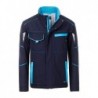 Workwear Softshell Padded Jacket - COLOR - Kurtka softshellowa z wewnętrzną ocieplaną podszewką -COLOR- JN853 - navy/turquoise