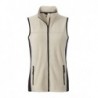 Ladies' Workwear Fleece Vest - STRONG - Bezrękawnik polarowy roboczy damski -STRONG- JN855 - stone/black