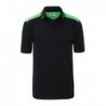Men's Workwear Polo - COLOR - Koszulka polo robocza męska -COLOR- JN858 - black/lime-green