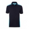 Men's Workwear Polo - COLOR - Koszulka polo robocza męska -COLOR- JN858 - navy/turquoise