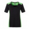 Ladies' Workwear T-Shirt - COLOR - T-shirt roboczy damski -COLOR- JN859 - black/lime-green