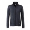 Ladies' Knitted Workwear Fleece Jacket - STRONG - Bluza polar o splocie swetrowym robocza damska -STRONG- JN861 - carbon-melange/black
