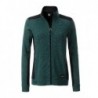 Ladies' Knitted Workwear Fleece Jacket - STRONG - Bluza polar o splocie swetrowym robocza damska -STRONG- JN861 - dark-green-melange/black