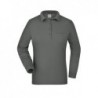 Ladies' Workwear Polo Pocket Longsleeve Koszulka polo z kieszonką i długimi rękawami damska JN865 - dark-grey