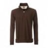 Workwear Half-Zip Sweat - COLOR - Bluza na krótki zamek ze stójką -COLOR- JN868 - brown/stone