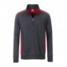 Workwear Half-Zip Sweat - COLOR - Bluza na krótki zamek ze stójką -COLOR- JN868 - carbon/red
