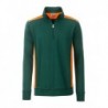 Workwear Half-Zip Sweat - COLOR - Bluza na krótki zamek ze stójką -COLOR- JN868 - dark-green/orange