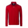 Workwear Half-Zip Sweat - COLOR - Bluza na krótki zamek ze stójką -COLOR- JN868 - red/navy