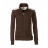 Ladies' Workwear Sweat Jacket - COLOR - Kurtka na zamek ze stójką damska -COLOR- JN869 - brown/stone