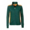 Ladies' Workwear Sweat Jacket - COLOR - Kurtka na zamek ze stójką damska -COLOR- JN869 - dark-green/orange
