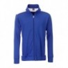 Men's Workwear Sweat Jacket - COLOR - Kurtka na zamek ze stójką męska -COLOR- JN870 - royal/white