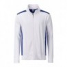 Men's Workwear Sweat Jacket - COLOR - Kurtka na zamek ze stójką męska -COLOR- JN870 - white/royal