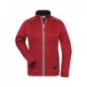 Ladies' Knitted Workwear Fleece Jacket - SOLID - Bluza robocza polarowa o splocie swetrowym damska - SOLID - JN897 - red-melange/black