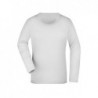 Ladies' Stretch Shirt Long-Sleeved T-shirt z elastanem z długimi rękawami damski JN927 - white