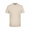 V-T Medium T-shirt męski z ściągaczem w stylu V JN003 - stone