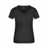 Ladies' V-T T-shirt damski z ściągaczem w stylu V JN004 - black