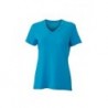 Ladies' Heather T-Shirt Melanżowy T-shirt damski JN973 - turquoise-melange