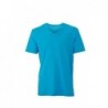 Men's Heather T-Shirt Melanżowy T-shirt męski JN974 - turquoise-melange