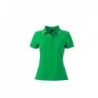 Ladies' Polo Koszulka polo damska z elastanem JN985 - fern-green/white