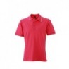 Men's Polo Koszulka polo męska z elastanem JN986 - pink/white