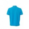 Men's Polo Koszulka polo męska z elastanem JN986 - turquoise/white