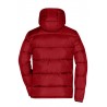 Men's Padded Jacket Męska kurtka pikowana z kapturem JN1168 - red/black