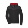 Ladies' Allweather Jacket Damska kurtka softshellowa JN1179 - black/carbon/light-red