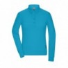 Ladies' Workwear-Longsleeve Polo Damski robocza koszulka polo z długim rękawem JN1841 - turquoise