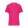 Ladies' Stretch-Casack Damska medyczna elastyczna tunika z dekoltem w serek JN3103 - pink