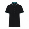 Ladies' Polo Damska koszulka polo JN1305 - black/white/turquoise