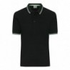 Men's Polo Męska koszulka polo JN1306 - black/white/lime-green