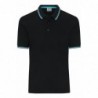 Men's Polo Męska koszulka polo JN1306 - black/white/turquoise