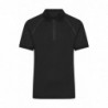 Men's Zip-Polo Męska koszulka polo z zamkiem JN1308 - black/black