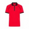 Men's Zip-Polo Męska koszulka polo z zamkiem JN1308 - light-red/black