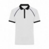 Men's Zip-Polo Męska koszulka polo z zamkiem JN1308 - white/black