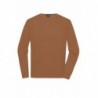 Men's Round-Neck Pullover Klasyczny męski sweter JN1314 - camel