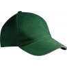 Czapka 5-panelowa z daszkiem typu Sandwich MB035 Myrtle Beach - dark-green/natural