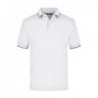 Polo Tipping Męskie  polo z kontrastowym wykończeniem JN034 - white/navy