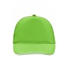 5-panelowa czapka z daszkiem typu Sandwich MB6552 Myrtle Beach - lime-green/white