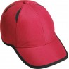 Sportowa czapka 6-panelowa wiatro i wodoodporna MB6156 Myrtle Beach - burgundy/black
