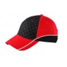 Wytłoczona czapka rajdowa 5-panelowa MB6560 Myrtle Beach - red/black/white