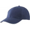 Lekka czapka z daszkiem typu Sandwich  MB6541 Myrtle Beach - navy/white