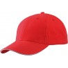 Lekka czapka z daszkiem typu Sandwich  MB6541 Myrtle Beach - red/white