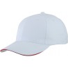 Lekka czapka z daszkiem typu Sandwich  MB6541 Myrtle Beach - white/red