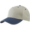 Czapka 5-panelowa z daszkiem typu Sandwich MB6526 Myrtle Beach - beige/navy/beige