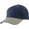 Czapka 5-panelowa z daszkiem typu Sandwich MB6526 Myrtle Beach - navy/beige/navy