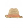 Modny letni kapelusz MB6703 Myrtle Beach - straw/orange