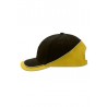 Czapka rajdowa MB6506 Myrtle Beach - black/gold-yellow/lightgrey