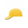 Czapka 6-panelowa z daszkiem typu sandwich MB6197 Myrtle Beach - gold-yellow/navy/white